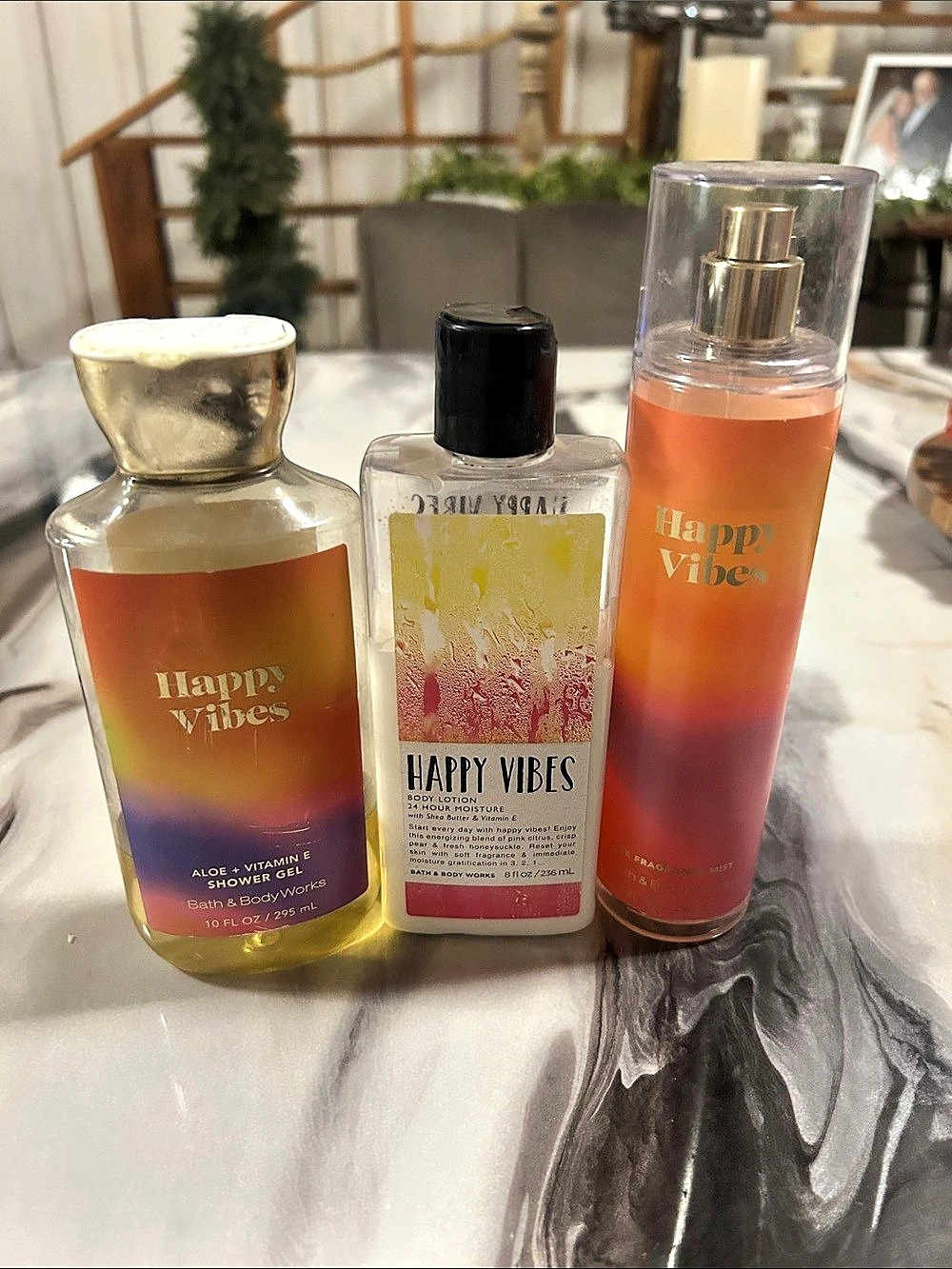 Bath and Bodyworks Happy Vibes Body Care Set
